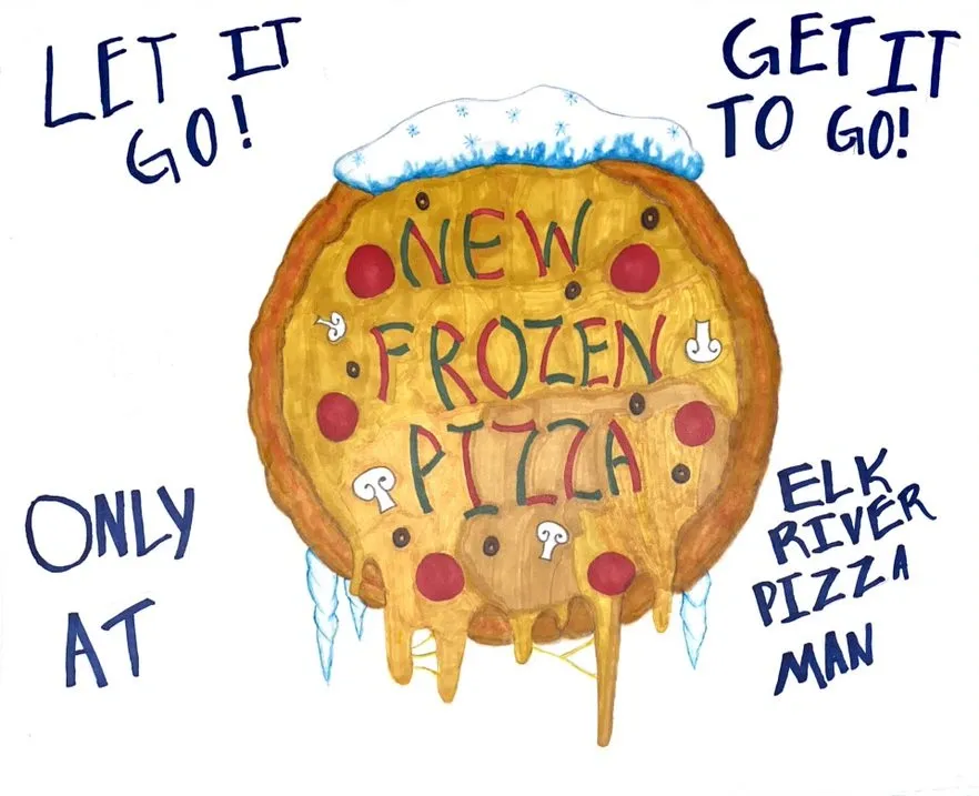 Frozen pizzas to go